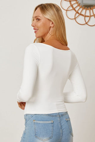 Ruched Long Sleeve T-Shirt