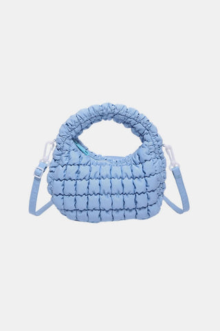 Quilted Puffy Removable Strap Crossbody Bag